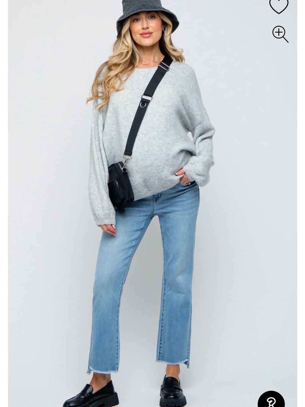 Pinkblush Light Blue Straight-Leg Cropped Jeans with Raw Hem
